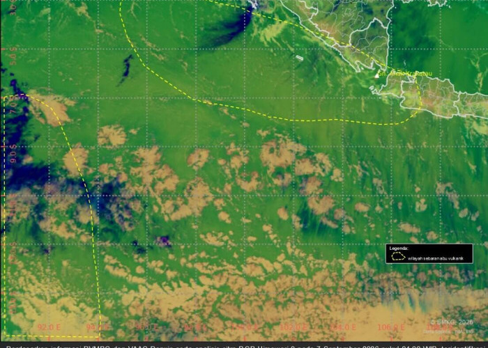 Abu Vulkanik Gunung Anak Krakatau Diperkirakan Menyebar ke Bengkulu, Warga Diimbau Waspada
