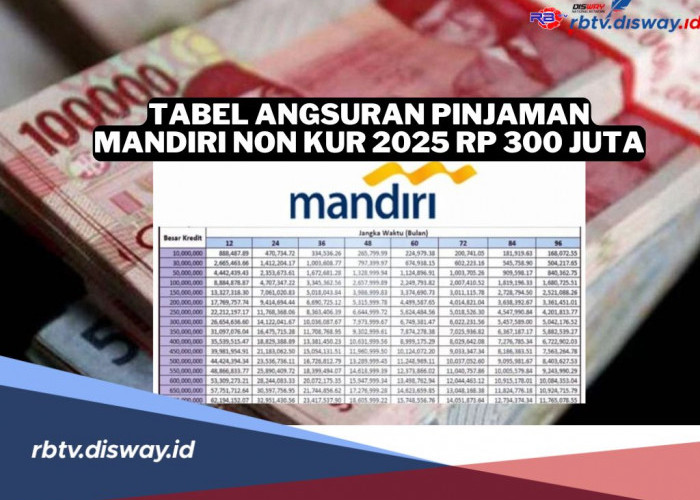 Tabel Angsuran Non KUR Mandiri 2025 Pinjaman Rp 300 Juta, Tenor Panjang Cicilan Ringan