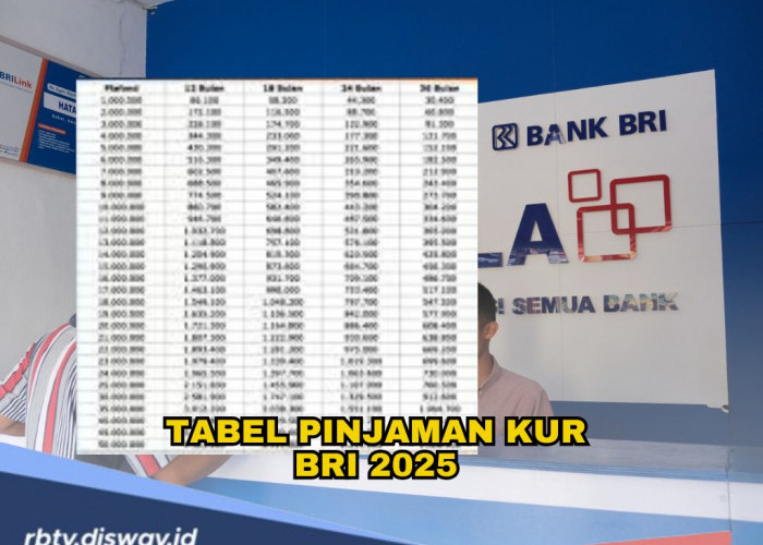 Tabel Pinjaman KUR 2025 di BRI, Cair Cepat Berikut Angsuran untuk Pinjaman Rp 45 Juta