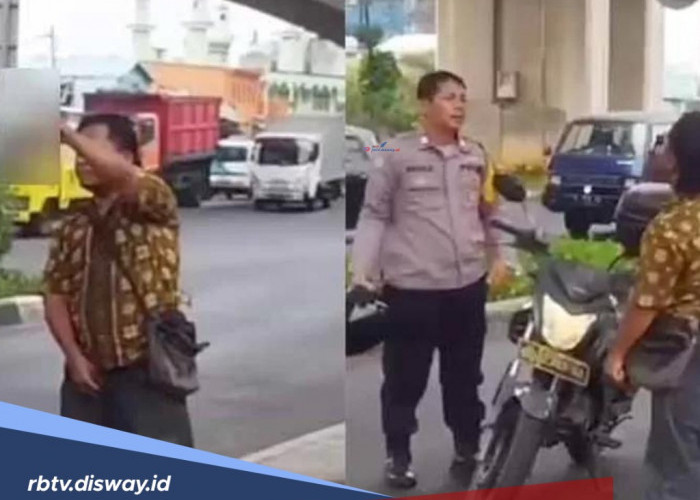 Pria Bersajam Ini Tantang dan Tampar Polisi, Diduga Perkara Kesal Mobilnya Mogok