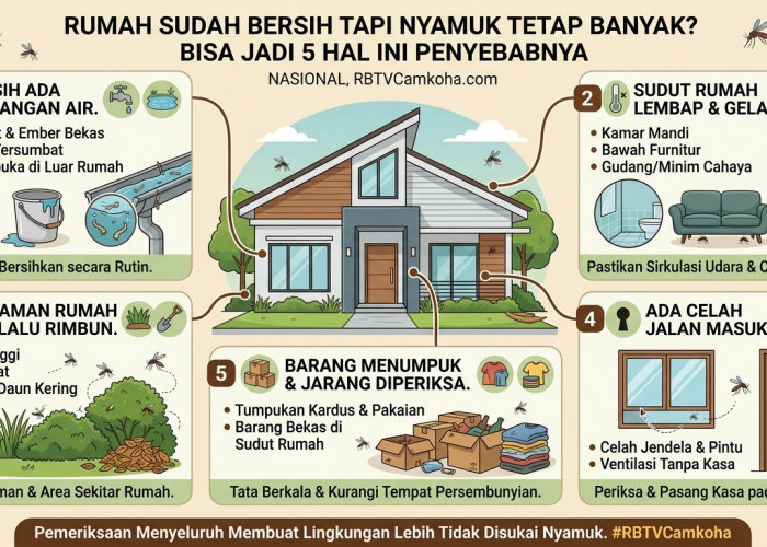 Rumah Sudah Bersih tapi Nyamuk Tetap Banyak? Bisa Jadi 5 Hal Ini Penyebabnya