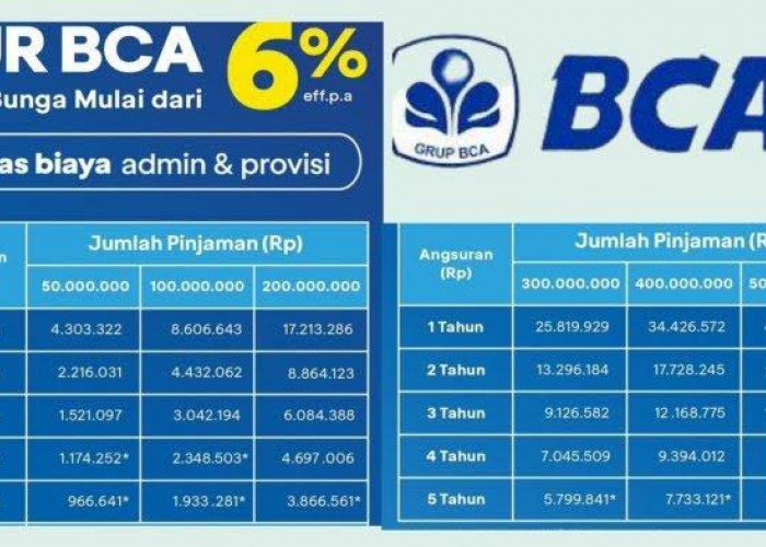 Simulasi Lengkap Tabel Cicilan KUR BCA Pinjaman Rp 5 Juta - Rp 100 Juta, Pahami Cara Pengajuan Terbaru