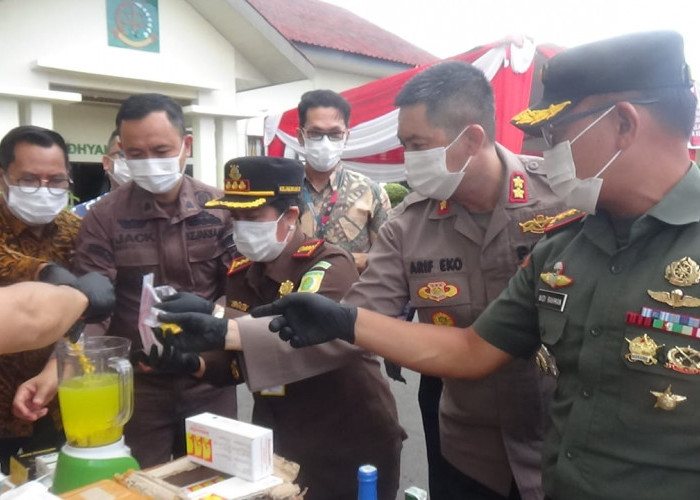 Ribuan Barang Bukti Dimusnahkan Kejaksaan Negeri Bengkulu