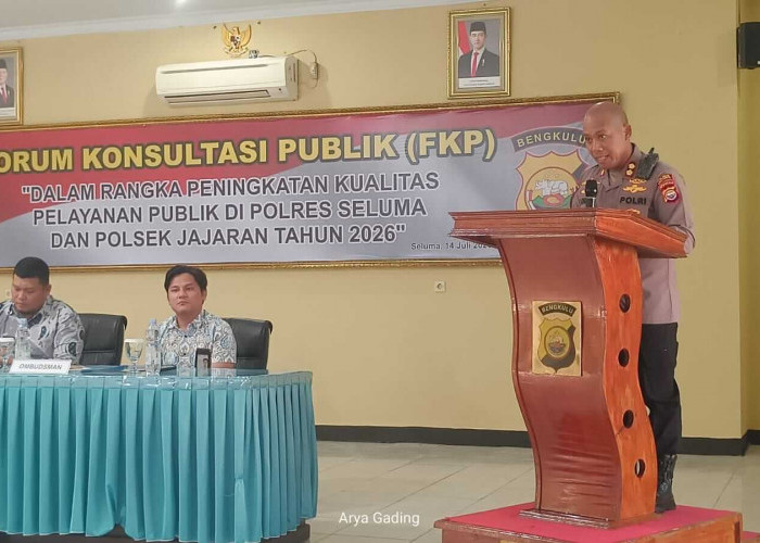 Dongkrak Kualitas Pelayanan, Polres Seluma Gandeng Ombudsman RI Gelar Forum Konsultasi Publik