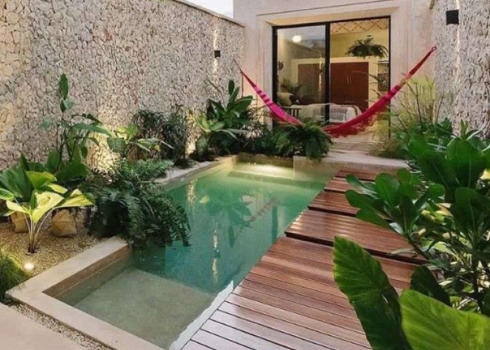 17 Ide Model Taman Belakang untuk Rumah Minimalis, Lahan Sempit Jadi Indah Dipandang