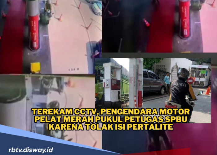 Terekam CCTV, Pengendara Motor Pelat Merah Pukul Petugas SPBU, Apa Pemicunya?