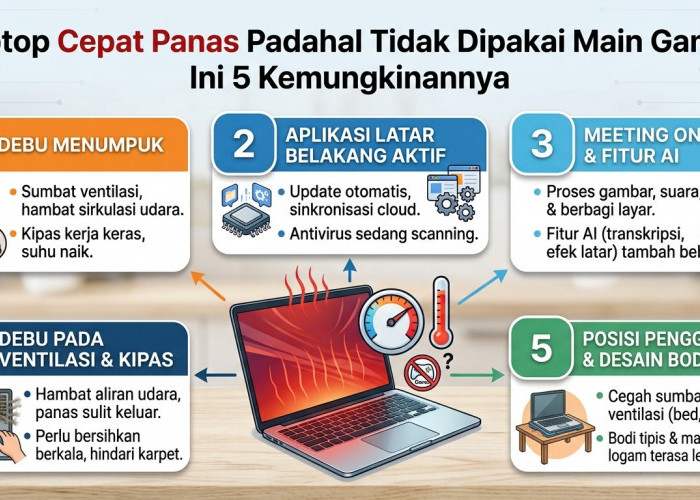 Laptop Cepat Panas Padahal Tidak Dipakai Main Game? Ini 5 Kemungkinannya