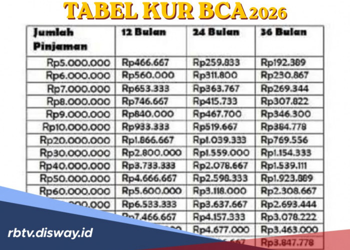 Tabel Angsuran KUR BCA Pinjaman Rp 50 Juta dan Tips Pengajuan Supaya Disetujui Bank