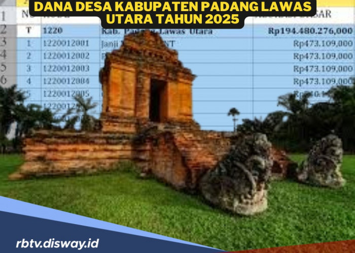 Tabel DANA Desa Kabupaten Padang Lawas Utara 2025, Total Dana Rp 285 Miliar