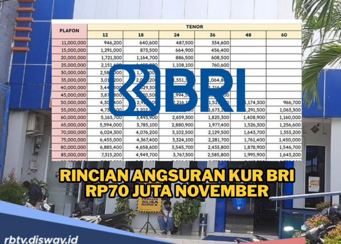 Syarat Mudah, Ini Simulasi Pinjaman KUR BRI Rp 70 Juta Bulan November, Angsuran Bulanan Rp 1 Jutaan