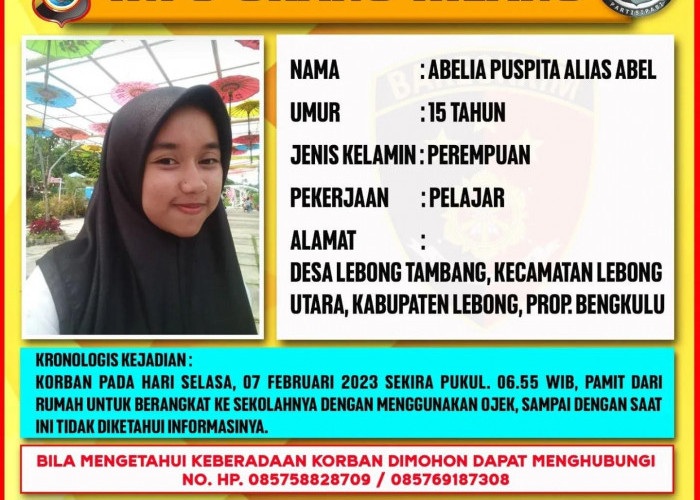 Siswi SMK Dilaporkan 4 Hari Tak Pulang, Pamitnya Mau...