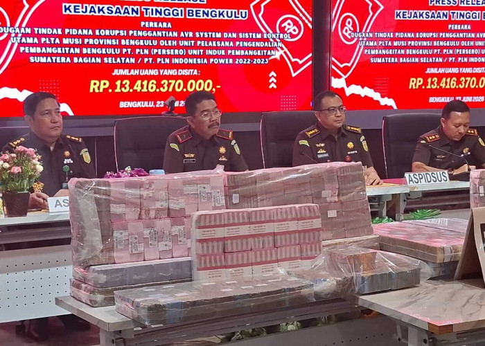 Kejati Bengkulu Pulihkan Kerugian Negara Rp 13,4 Miliar dari Kasus Dugaan Korupsi di PLTA Musi Bengkulu