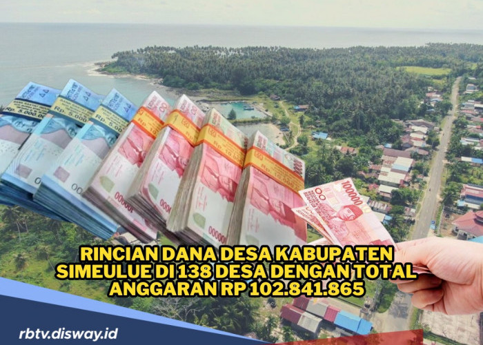 Rincian Dana Desa Kabupaten Simeulue di 138 Desa yang Tersebar di 10 Kecamatan