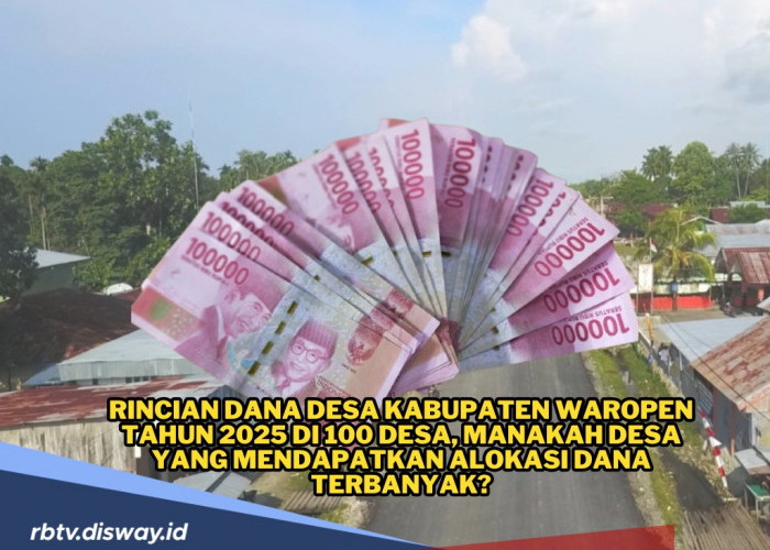 Rincian Dana Desa di Kabupaten Waropen Tahun 2025 untuk 100 Desa, Mana Desa yang Dapat Dana Terbanyak?