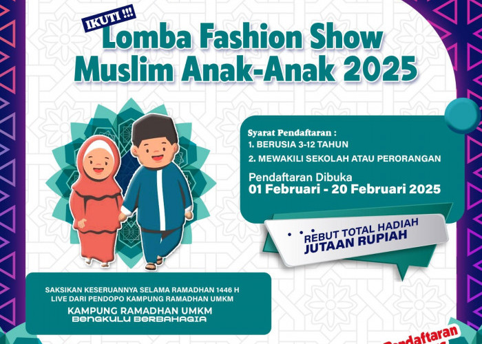 Kampung Ramadan RBTV 2025 Ada Lomba Fashion Show Anak Busana Muslim, Terbuka untuk Umum & Gratis Loh Bunda