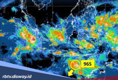 Waspada Dampak Cuaca Siklon Tropis Grant, BMKG: Siklon Tropis 96S Terpantau di Barat Daya Bengkulu