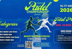 Peserta D'Gendiz Padel Championship Series I 2026 di Mega Mall Bengkulu Membludak