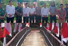 Jembatan Perintis Garuda di Desa Cahaya Batin Kaur Rampung, TNI dan Masyarakat Gelar Syukuran 