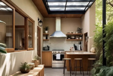 4 Inspirasi Model Dapur Semi Outdoor 2026, Tampak Terang dan Elegan 