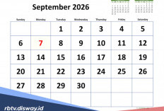 Cek Daftar Tanggal Merah Kalender September 2026 dan Hari Besar Nasionalnya