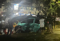 Kejadian di Tanah Patah, Honda Jazz Rusak Berat, di Dalamnya Ada 4 Orang