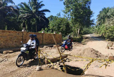 Penampakan Jalan Provinsi di Bengkulu Utara Jebol, Kondisinya Sangat Membahayakan Pengguna Jalan