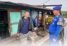 Patroli Ditpolairud Polda Bengkulu Imbau Nelayan Waspada Hadapi Cuaca 