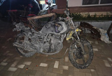 Sepeda Motor Suzuki Thunder Terbakar Saat Isi BBM di SPBU