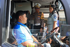 Pastikan Keselamatan Penumpang, Ditlantas Polda Bengkulu Cek Bus PO SAN