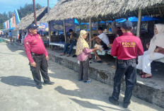 Jaga Kenyamanan Wisatawan, Personel Ditpamobvit Polda Sambangi Pantai Panjang