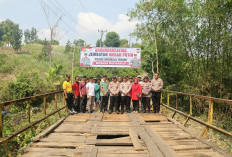 Kapolres Bengkulu Tengah Gelar Groundbreaking Pembangunan Jembatan Merah Putih di Desa Bukit 