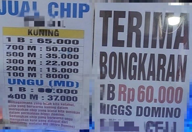 Penjual Chip High Domino dan Pemain Ditangkap Polisi