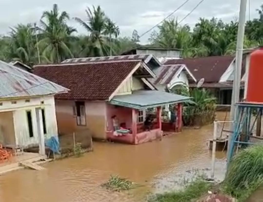 Sungai Kembali Meluap, Perumahan Di Desa Taba Terunjam Mulai Banjir