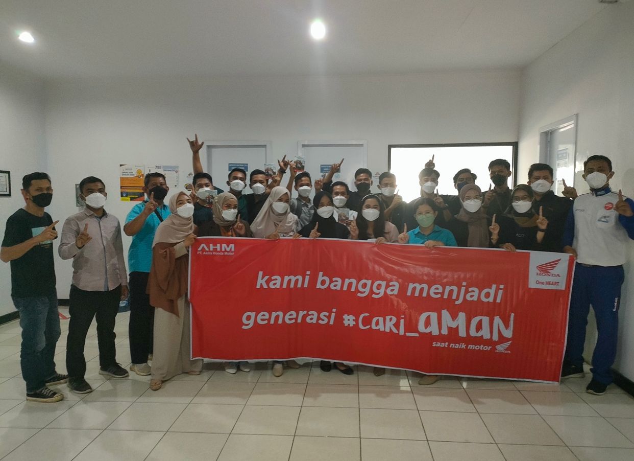 Astra Motor Bengkulu Gelar Kampanye “Cari_Aman”   Bersama Komunitas Pecinta Sepeda Motor Honda